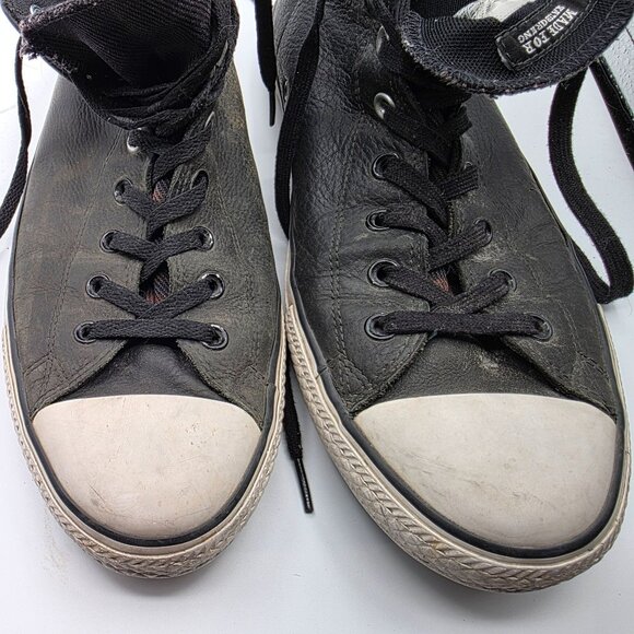Converse All Star Pro Mens Size 12 Black Leather High Top Skate Shoes 151382C - Picture 10 of 13